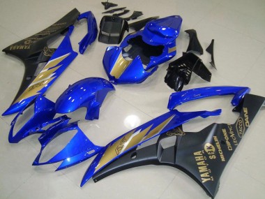 Wholesale 2006-2007 Yamaha YZF R6 Motorcycle Fairings - Blue Gold Matte Black