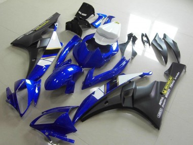 Wholesale 2006-2007 Yamaha YZF R6 Motorcycle Fairings - White Blue Matte Black Motul Michelin