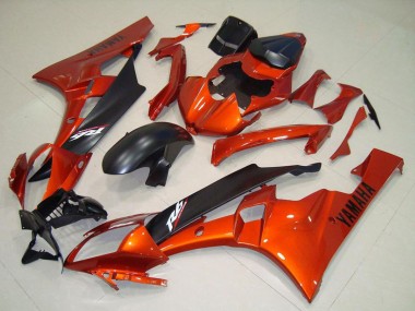 Wholesale 2006-2007 Yamaha YZF R6 Motorcycle Fairing - Orange Matte Black
