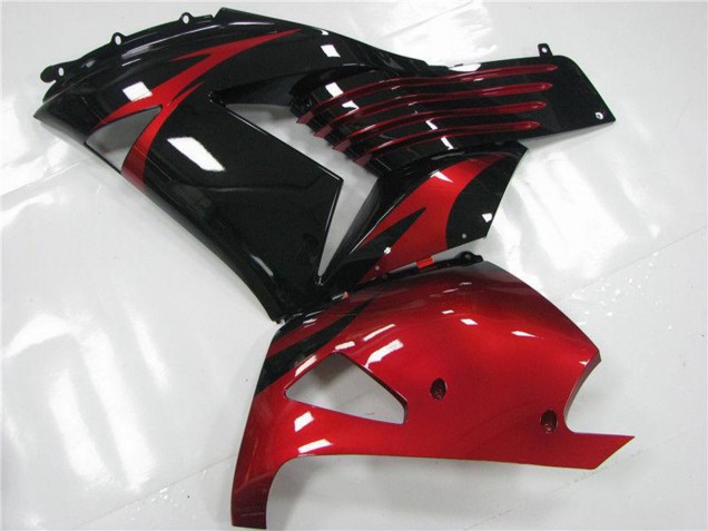 2006-2011 Kawasaki ZX14R ZZR1400 Motorcycle Fairings - Red Black