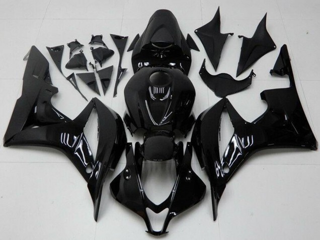 2007-2008 Honda CBR600RR Motorcycle Fairings - Glossy Black