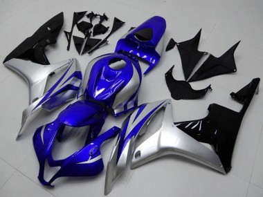 Wholesale 2007-2008 Honda CBR600RR Motorcycle Fairings - Silver Blue Glossy Black OEM Style