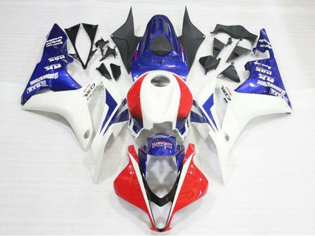 2007-2008 Honda CBR600RR Motorcycle Fairing Kits - White Red Blue HRC