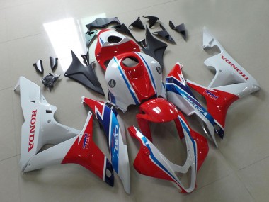 Wholesale 2007-2008 Honda CBR600RR Motorcycle Fairings - White Red Light Blue HRC