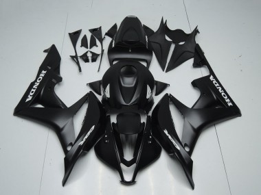 Wholesale 2007-2008 Honda CBR600RR Motorcycle Fairings - Matte Black White Decals