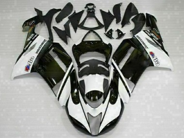 Wholesale 2007-2008 Kawasaki ZX6R Motorcycle Fairings - Black White