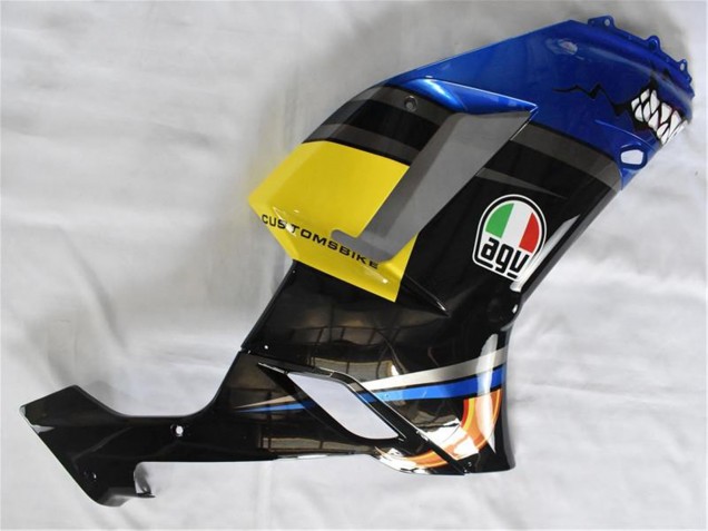 2007-2008 Kawasaki ZX6R Motorcycle Fairings - Blue Shark