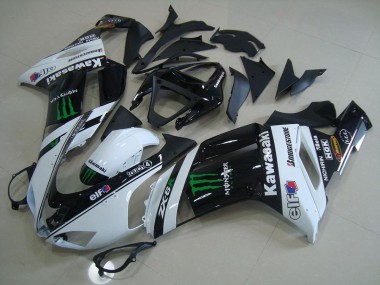 Wholesale 2007-2008 Kawasaki ZX6R Motorcycle Fairings - White Monster