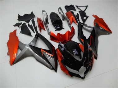 Wholesale 2008-2010 Suzuki GSXR 600/750 Motorcycle Fairings - Orange Grey Glossy Black