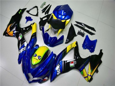 Wholesale 2008-2010 Suzuki GSXR 600/750 Motorcycle Fairings - Blue Yellow Shark