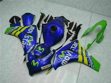 Wholesale 2008-2011 Honda CBR1000RR Motorcycle Fairings - Blue Yellow Green MoviStar Castrol