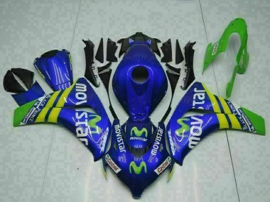Wholesale 2008-2011 Honda CBR1000RR Motorcycle Fairings - Blue Yellow Green MoviStar Castrol