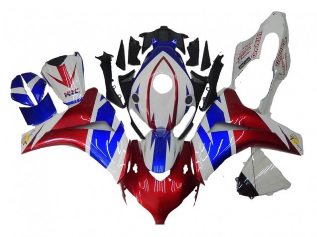 2008-2011 Honda CBR1000RR Motorcycle Fairings - White Red Blue