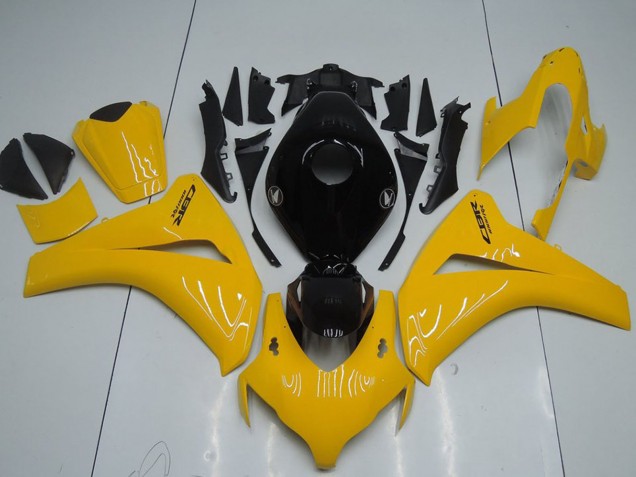 2008-2011 Honda CBR1000RR Motorcycle Fairing Kits - Yellow Glossy Black