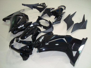 Wholesale 2008-2012 Kawasaki ZX250R Motorcycle Fairings - Glossy Black White Ninja