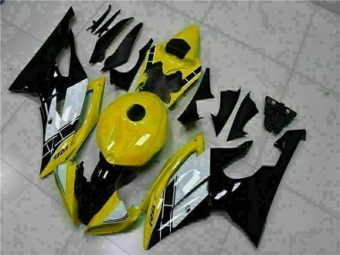 Wholesale 2008-2016 Yamaha YZF R6 Motorcycle Fairings - Yellow White Glossy Black