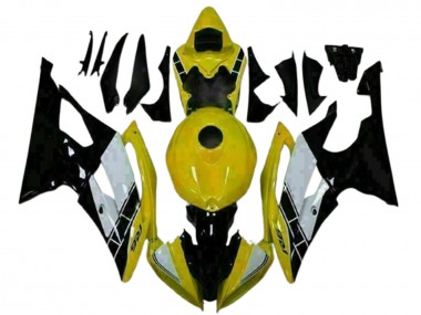 Wholesale 2008-2016 Yamaha YZF R6 Motorcycle Fairings - Yellow White Glossy Black