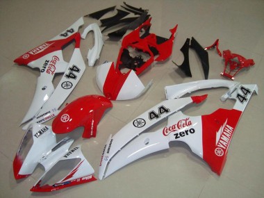 Wholesale 2008-2016 Yamaha YZF R6 Motorcycle Fairings - White Red Cocacola 44