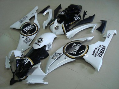 Wholesale 2008-2016 Yamaha YZF R6 Motorcycle Fairings - White Glossy Black Lucky Strike Motul Michelin 34