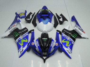 Wholesale 2008-2016 Yamaha YZF R6 Motorcycle Fairings - Blue White Glossy Black Green Monster MoviStar Yamalube ENEOS