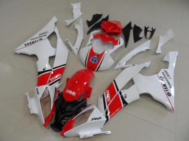 Wholesale 2008-2016 Yamaha YZF R6 Motorcycle Fairings - White Red Black Stripe OEM Style
