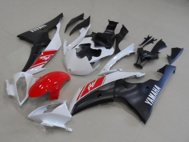 Wholesale 2008-2016 Yamaha YZF R6 Motorcycle Fairing Kits - White Red Matte Black