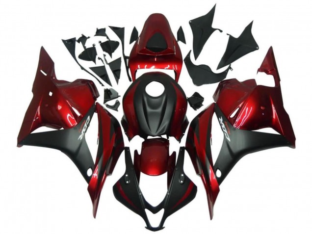 2009-2012 Honda CBR600RR Motorcycle Fairings - Red Matte Black