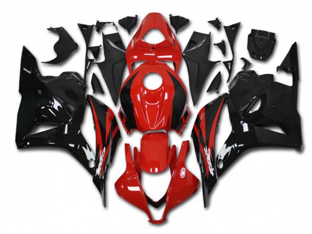 2009-2012 Honda CBR600RR Motorcycle Fairing Kits - Red Glossy Black