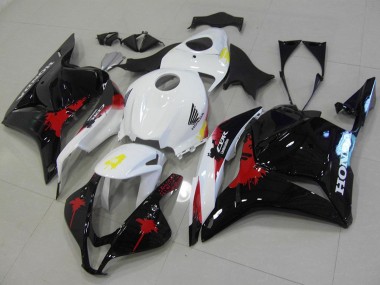 Wholesale 2009-2012 Honda CBR600RR Motorcycle Fairings Kit - White Red Glossy Black