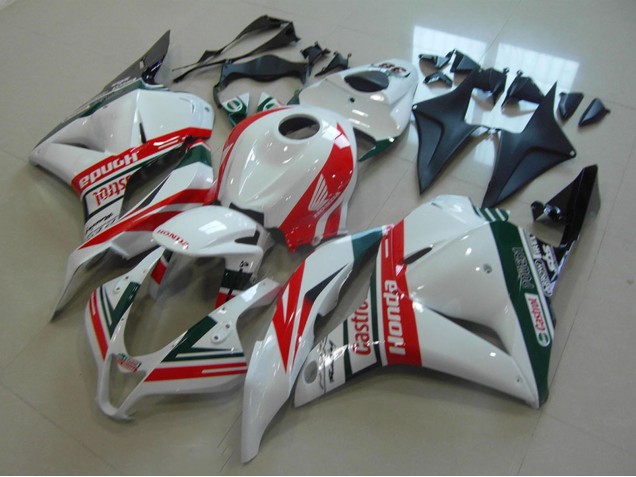 2009-2012 Honda CBR600RR Motorcycle Fairings - White Red Green Castrol