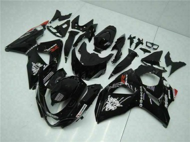 Wholesale 2009-2016 Suzuki GSXR 1000 Motorcycle Fairings - Glossy Black Red Beacon Motul