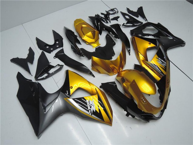 2009-2016 Suzuki GSXR 1000 Motorcycle Fairings - Gold Matte Black