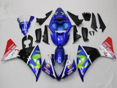 Wholesale 2012-2014 Yamaha YZF R1 Motorcycle Fairings - Blue White Red Glossy Black Green ENEOS Yamalube