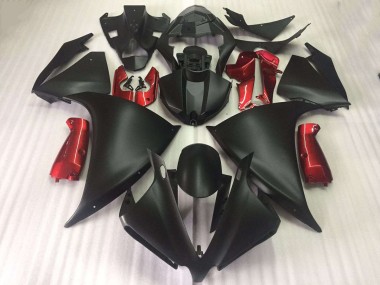 Wholesale 2012-2014 Yamaha YZF R1 Motorcycle Fairings - Matte Black Glossy Red