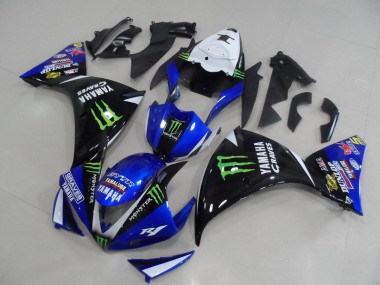 Wholesale 2012-2014 Yamaha YZF R1 Motorcycle Fairings - White Blue Glossy Black Green Graves Yamalube Monster