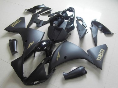 Wholesale 2012-2014 Yamaha YZF R1 Motorcycle Fairing - Glossy Black Matte Black Gold Decals