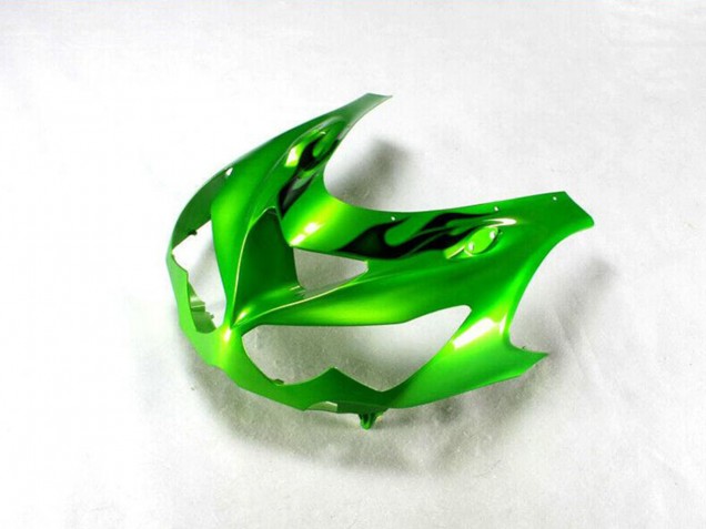 2012-2024 Kawasaki ZX14R ZZR1400 Motorcycle Fairing - Green Glossy Black