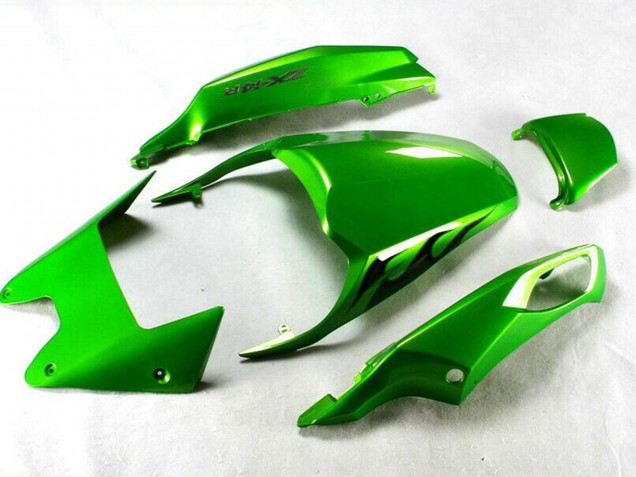 2012-2024 Kawasaki ZX14R ZZR1400 Motorcycle Fairing - Green Glossy Black
