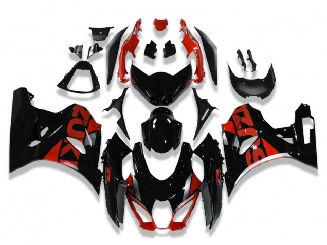 2017-2024 Suzuki GSXR 1000 Motorcycle Fairings - Glossy Black Red