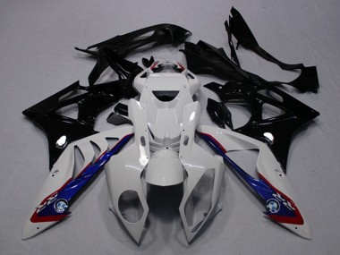 Wholesale 2009-2014 BMW S1000RR Motorcycle Fairings - White Blue Glossy Black