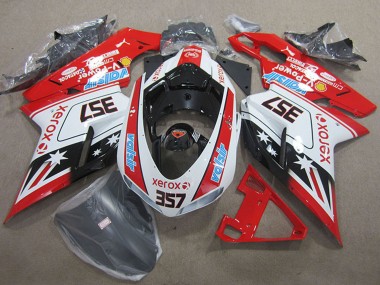 Wholesale 2007-2014 Ducati 1098 Motorcycle Fairings - White Red Black Xerox 357