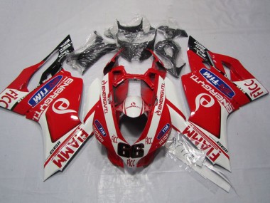 Wholesale 2011-2014 Ducati 1199 Motorcycle Fairings - White Red Fiamm Ficc
