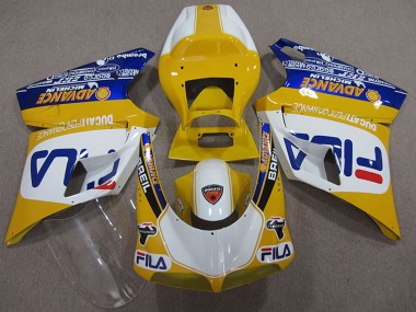 Wholesale 1993-2005 Ducati 748 Motorcycle Fairings - Yellow White Blue Fila