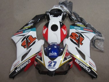Wholesale 2004-2005 Honda CBR1000RR Motorcycle Fairings - White Red Blue Glossy Black 27 Contrainer IT Carrera