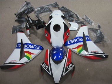 Wholesale 2008-2011 Honda CBR1000RR Motorcycle Fairings - White Red Blue Star Carrera EuroBet Lee