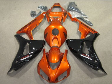 Wholesale 2006-2007 Honda CBR1000RR Motorcycle Fairings - Orange Glossy Black
