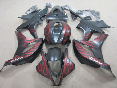 Wholesale 2007-2008 Honda CBR600RR Motorcycle Fairings - Matte Black Red Flame