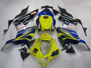 Wholesale 2007-2008 Honda CBR600RR Motorcycle Fairing - Yellow Blue White Glossy Black Nastro Azzurro