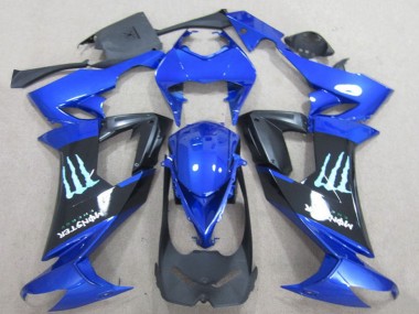 Wholesale 2008-2010 Kawasaki ZX10R Motorcycle Fairings - Blue Black Monster