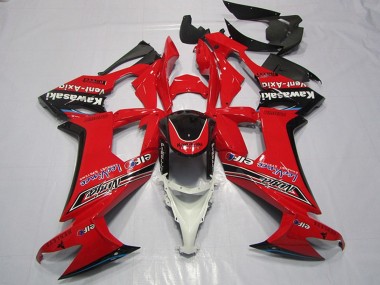 Wholesale 2008-2010 Kawasaki ZX10R Motorcycle Fairings - Red Glossy Black Elf Vent-Axia